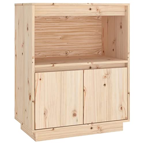 vidaXL Sideboard Kommode Anrichte Schrank Beistellschrank Mehrzweckschrank Standschrank Aufbewahrungsschrank 60x34x75cm Massivholz Kiefer von vidaXL