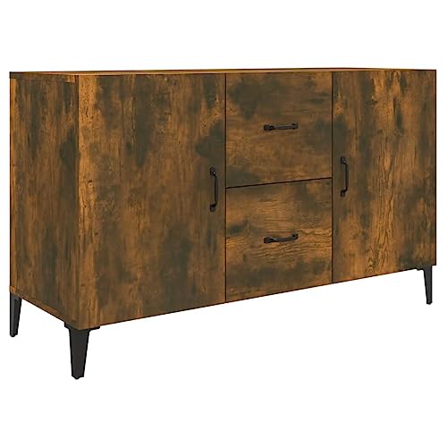 vidaXL Sideboard Kommode Anrichte Schrank Beistellschrank Mehrzweckschrank Standschrank Wohnzimmer Flur Räuchereiche 100x36x60cm Holzwerkstoff von vidaXL