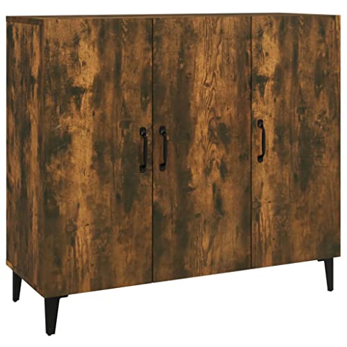 vidaXL Sideboard Kommode Anrichte Schrank Beistellschrank Mehrzweckschrank Standschrank Wohnzimmer Flur Räuchereiche 90x34x80cm Holzwerkstoff vidaXL Sideboard Kommode Anrichte Schrank Beistellschrank Mehrzweckschrank Standschrank Wohnzimmer Flur Räuchereiche 90x34x80cm Holzwerkstoff von vidaXL