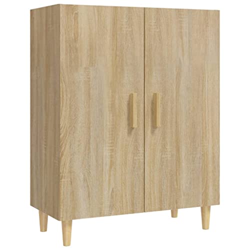 vidaXL Sideboard Kommode Anrichte Schrank Beistellschrank Mehrzweckschrank Standschrank Wohnzimmer Flur Sonoma-Eiche 70x34x90cm Holzwerkstoff von vidaXL