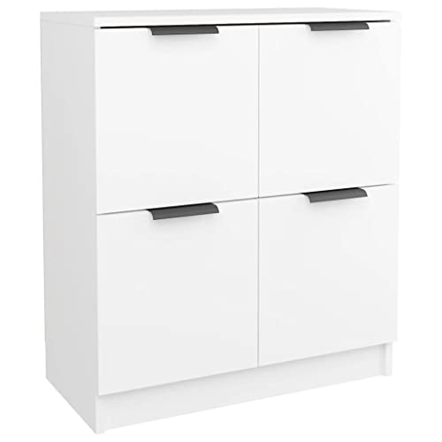 vidaXL Sideboard Kommode Anrichte Schrank Beistellschrank Mehrzweckschrank Standschrank Wohnzimmer Flur Weiß 60x30x70cm Holzwerkstoff von vidaXL