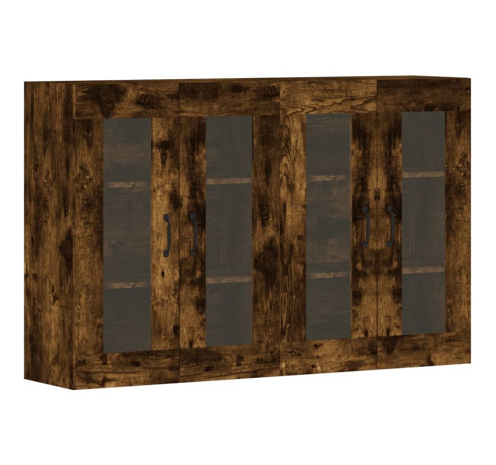 vidaXL Hängeschrank Wandschränke 2 Stk Räuchereiche Spanplatte Glas Vitrine Hängeschrank vidaXL Hängeschrank Wandschränke 2 Stk Räuchereiche Spanplatte Glas Vitrine Hängeschrank von vidaXL