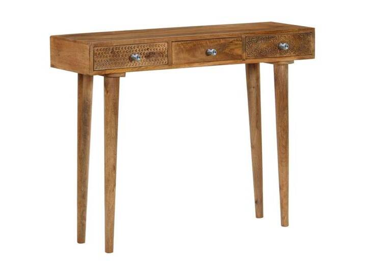 vidaXL Sideboard Konsolentisch Mangoholz Massiv 102 x 30 x 79 cm, braun von vidaXL