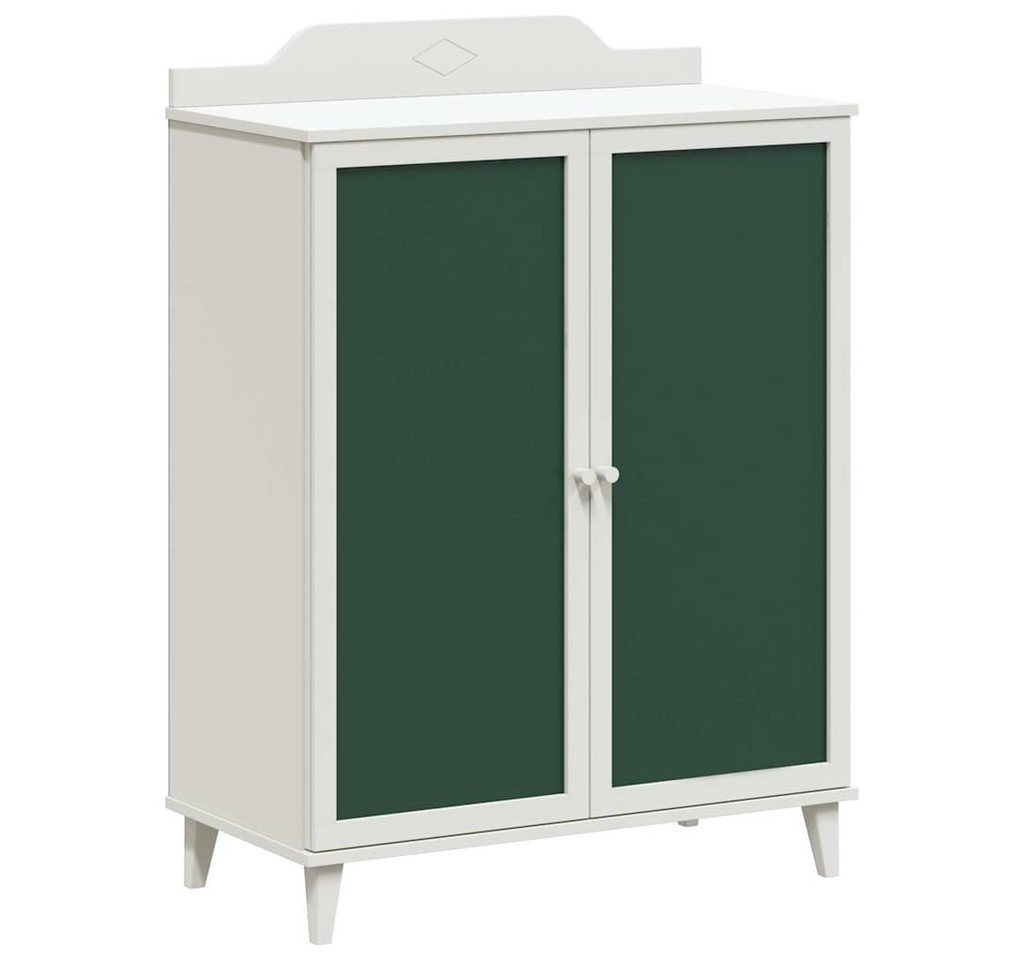 vidaXL Sideboard Kreidekasten mit Regal mit Speicher mit Tür Weiß Holzwerkstoff (1 St) von vidaXL