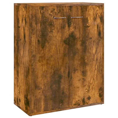 vidaXL Sideboard, Kommode mit viel Stauraum, Schrank mit 2 Türen, Mehrzweckschrank Anrichte für Wohnzimmer, Modern, Räuchereiche 60x30x75cm Holzwerkstoff von vidaXL