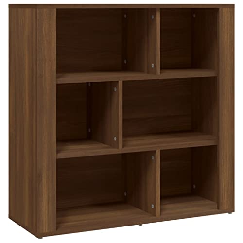 vidaXL Sideboard Schrank Anrichte Beistellschrank Kommode Mehrzweckschrank Standschrank Bücherregal Standregal Braun Eichen-Optik 80x30x80cm Holzwerkstoff von vidaXL