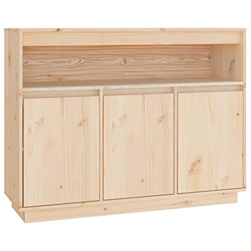 vidaXL Sideboard Schrank Anrichte Beistellschrank Kommode Mehrzweckschrank Standschrank Wohnzimmerschrank 104,5x34x80cm Massivholz Kiefer von vidaXL