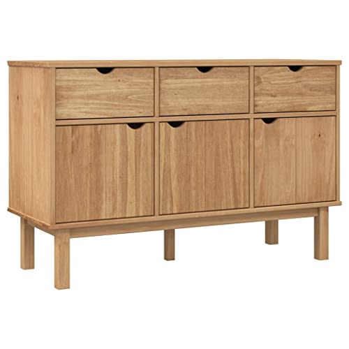 vidaXL Sideboard Schrank Anrichte Beistellschrank Kommode Mehrzweckschrank Standschrank Wohnzimmerschrank 114x43x73,5cm Massivholz Kiefer vidaXL Sideboard Schrank Anrichte Beistellschrank Kommode Mehrzweckschrank Standschrank Wohnzimmerschrank 114x43x73,5cm Massivholz Kiefer von vidaXL