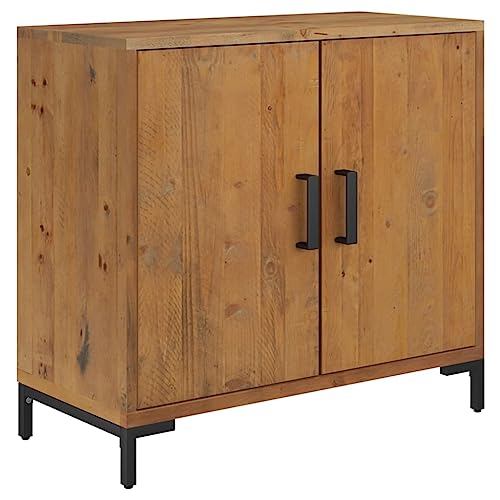 vidaXL Sideboard Schrank Anrichte Beistellschrank Kommode Mehrzweckschrank Standschrank Wohnzimmerschrank Braun 75x35x70cm Massivholz Kiefer von vidaXL