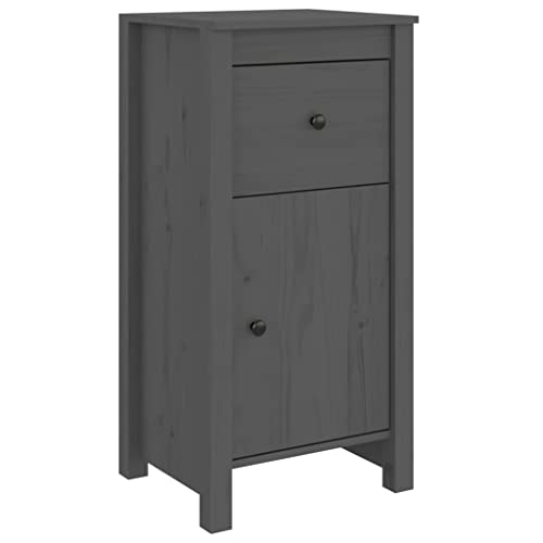 vidaXL Sideboard Schrank Anrichte Beistellschrank Kommode Mehrzweckschrank Standschrank Wohnzimmerschrank Grau 40x35x80cm Massivholz Kiefer von vidaXL