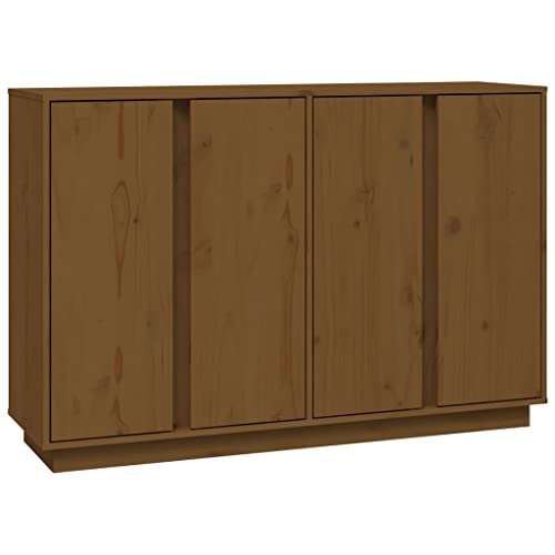 vidaXL Sideboard Schrank Anrichte Beistellschrank Kommode Mehrzweckschrank Standschrank Wohnzimmerschrank Honigbraun 120x35x80cm Massivholz Kiefer von vidaXL