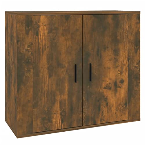 vidaXL Sideboard Schrank Anrichte Beistellschrank Kommode Mehrzweckschrank Standschrank Wohnzimmerschrank Räuchereiche 80x33x70cm Holzwerkstoff von vidaXL