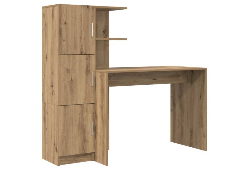 vidaXL Sideboard Schreibtisch mit Stauraum Artisan Eichen-Sicht von vidaXL