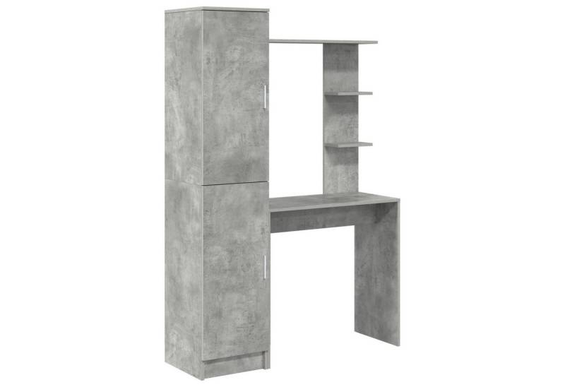 vidaXL Sideboard Schreibtisch mit Stauraum Betongrau Holzwerkstoff von vidaXL