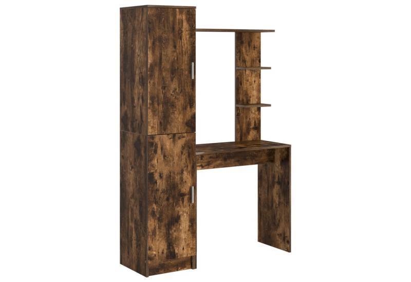 vidaXL Sideboard Schreibtisch mit Stauraum aus geräuchertem Eichenholz von vidaXL