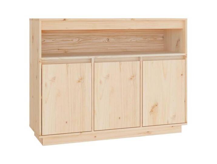 vidaXL Sideboard Sideboard 104,5x34x80 cm Massivholz Kiefer Kommode Wohnzimmer, braun von vidaXL