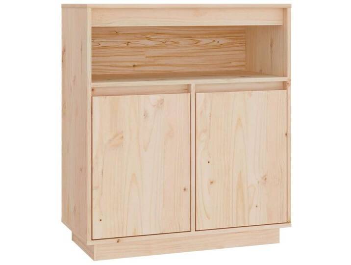 vidaXL Sideboard Sideboard 70x34x80 cm Massivholz Kiefer (1 St), beige, Kiefernholz, Natur von vidaXL