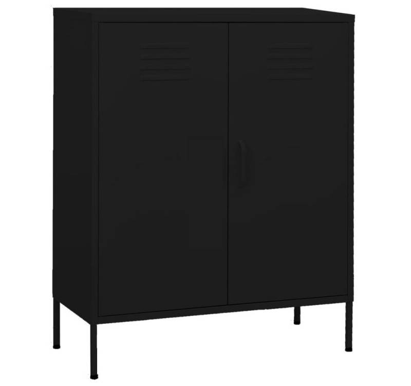 vidaXL Sideboard Sideboard Anrichte Schrank Lowboard Schwarz 80x35x101,5 cm Stahl von vidaXL