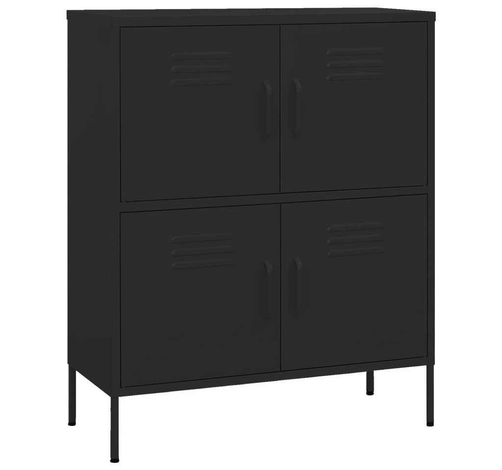 vidaXL Sideboard Sideboard Anrichte Schrank Lowboard Schwarz 80x35x101,5 cm Stahl vidaXL Sideboard Sideboard Anrichte Schrank Lowboard Schwarz 80x35x101,5 cm Stahl von vidaXL