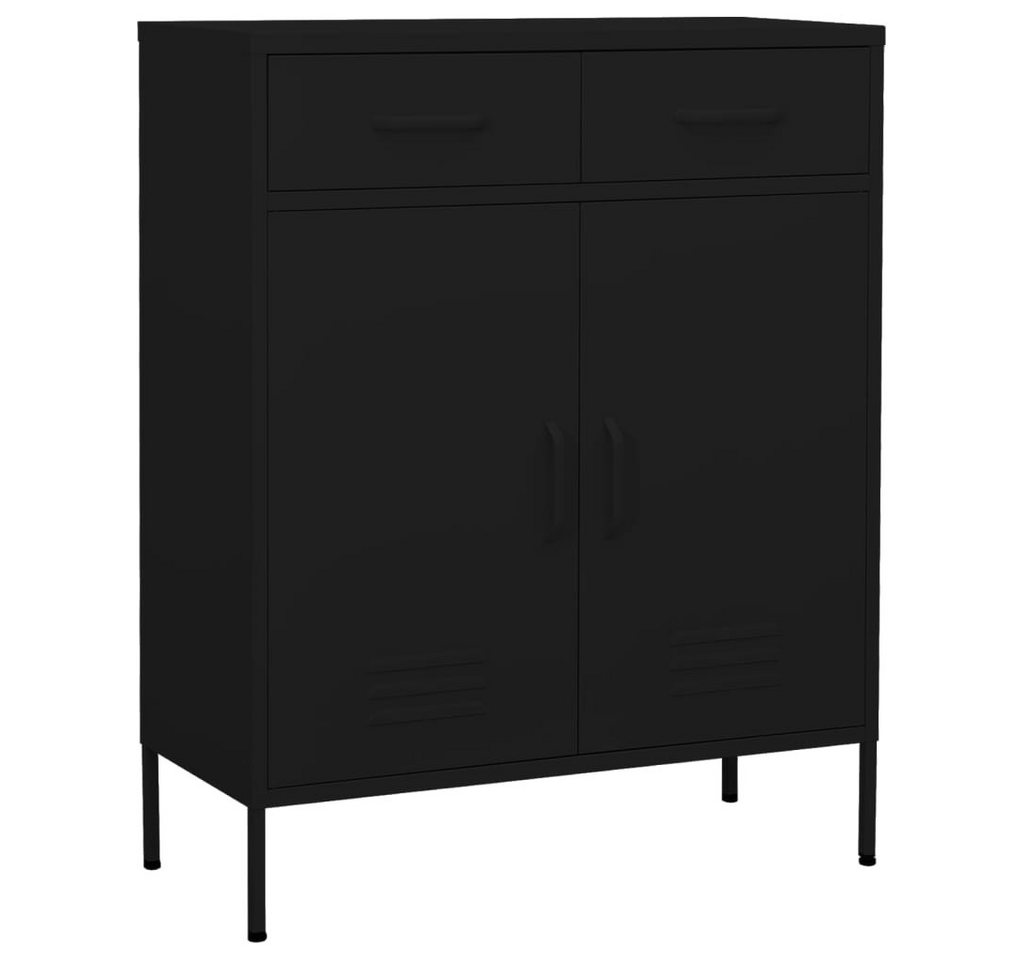 vidaXL Sideboard Sideboard Anrichte Schrank Lowboard Schwarz 80x35x101,5 cm Stahl vidaXL Sideboard Sideboard Anrichte Schrank Lowboard Schwarz 80x35x101,5 cm Stahl von vidaXL