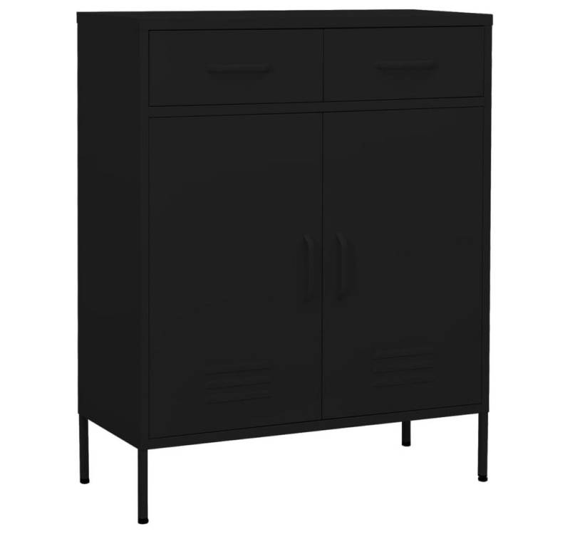 vidaXL Sideboard Sideboard Anrichte Schrank Lowboard Schwarz 80x35x101,5 cm Stahl von vidaXL