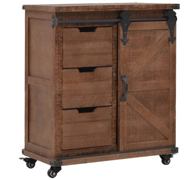 vidaXL Sideboard Sideboard Anrichte Schrank Lowboard Tannenholz Massiv 64x33,5x75 cm Br von vidaXL