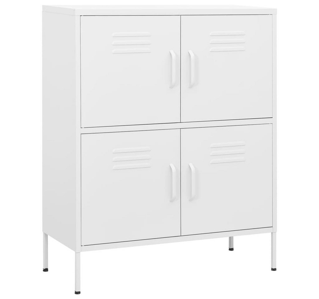 vidaXL Sideboard Sideboard Anrichte Schrank Lowboard Weiß 80x35x101,5 cm Stahl vidaXL Sideboard Sideboard Anrichte Schrank Lowboard Weiß 80x35x101,5 cm Stahl von vidaXL