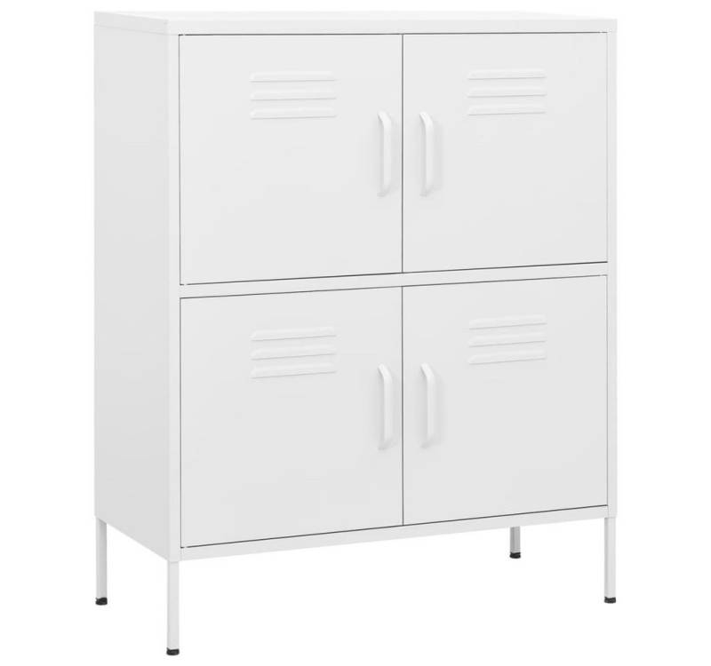 vidaXL Sideboard Sideboard Anrichte Schrank Lowboard Weiß 80x35x101,5 cm Stahl von vidaXL