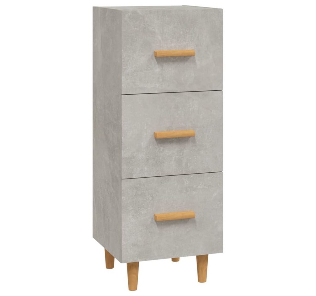 vidaXL Sideboard Sideboard Betongrau 34,5x34x90 cm Holzwerkstoff (1 St) von vidaXL