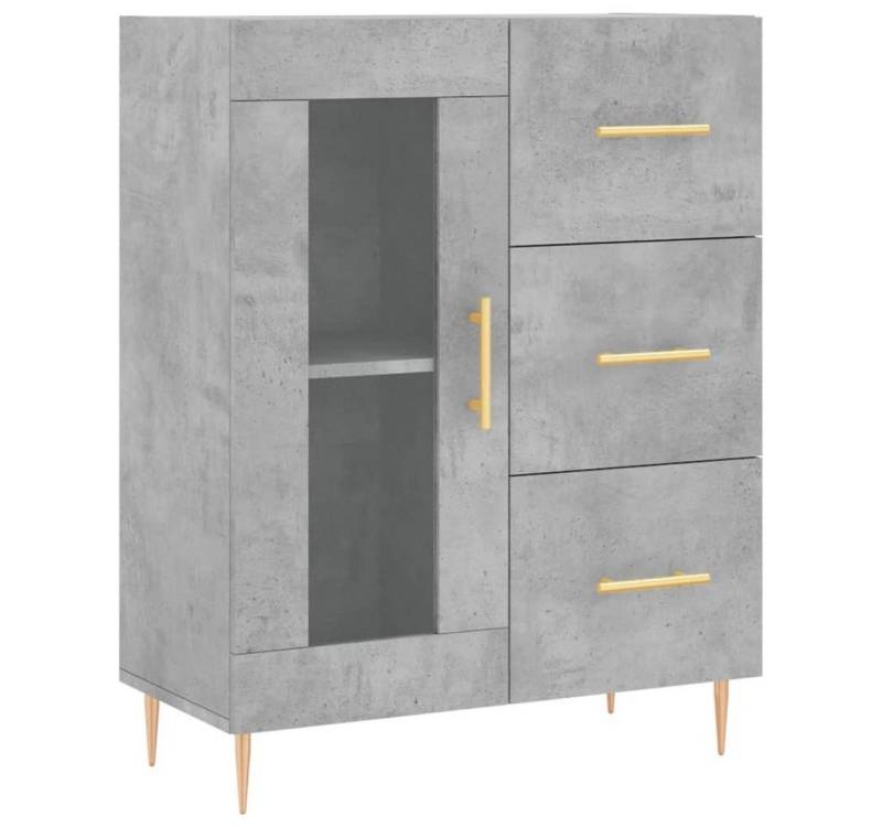 vidaXL Sideboard Sideboard Betongrau 69,5x34x90 cm Spanplatte Glas Vitrine von vidaXL