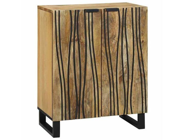 vidaXL Sideboard Sideboard Braun 60 x 33.5 x 75 cm Massivholz (1 St), beige, Natur von vidaXL