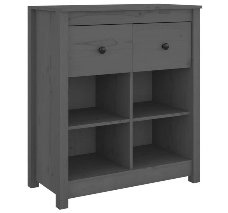 vidaXL Sideboard Sideboard Grau 70x35x80 cm Massivholz Kiefer Anrichte Kommode von vidaXL