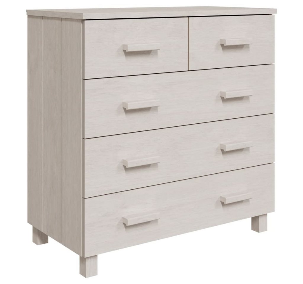 vidaXL Sideboard Sideboard HAMAR Weiß 79x40x80 cm Massivholz Kiefer (1 St) von vidaXL