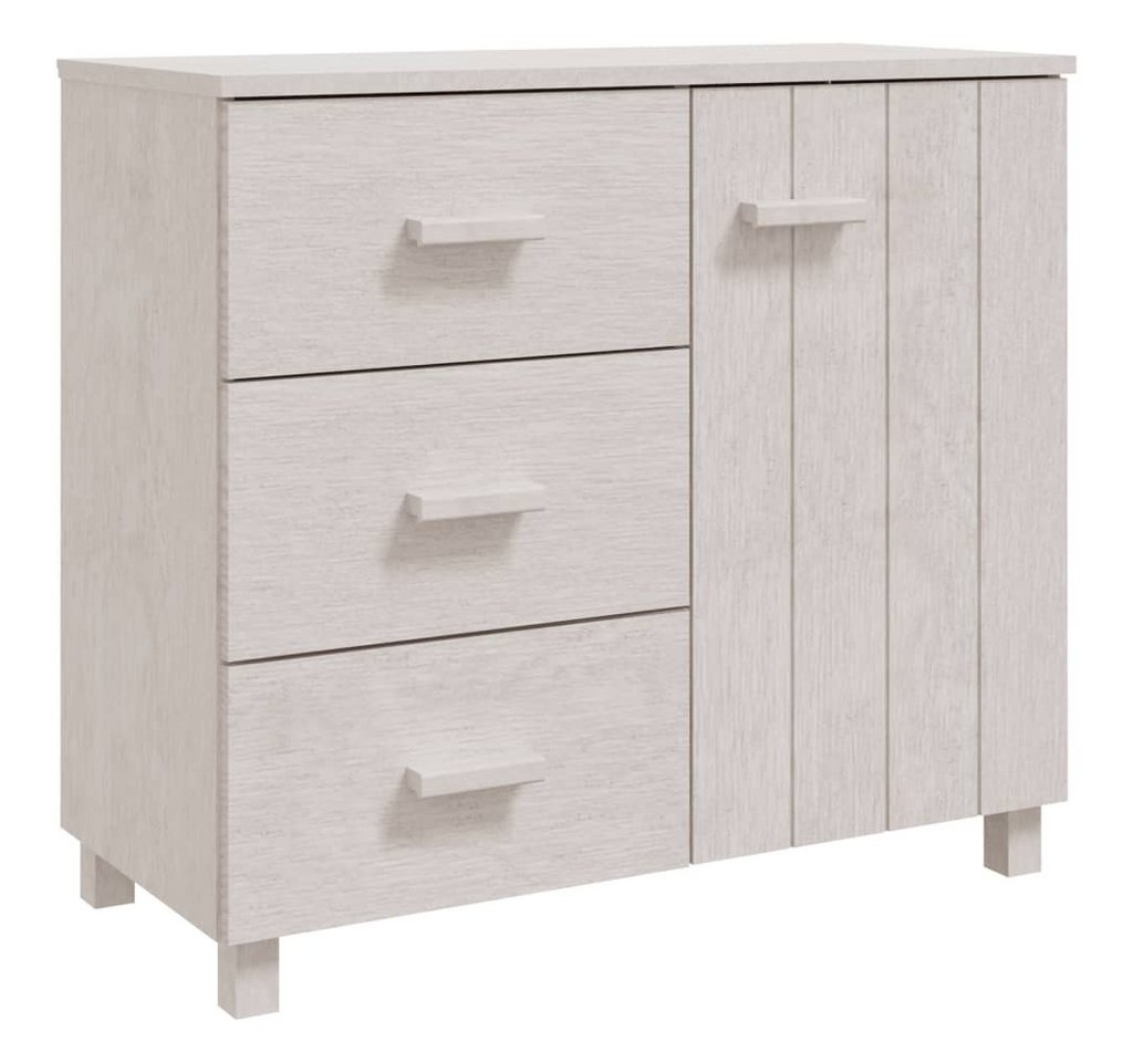 vidaXL Sideboard Sideboard HAMAR Weiß 90x40x80 cm Massivholz Kiefer (1 St) von vidaXL