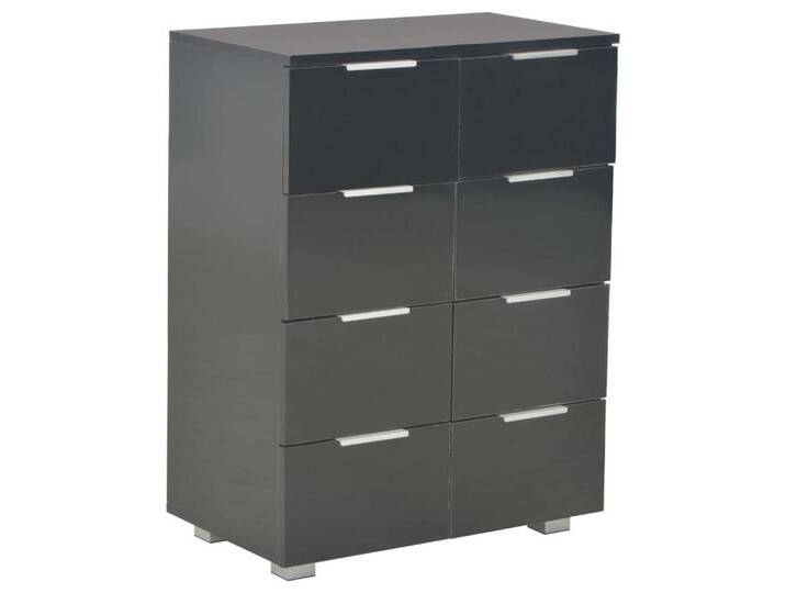 vidaXL Sideboard Sideboard Hochglanz Schwarz 60x35x80 cm Spanplatte, schwarz vidaXL Sideboard Sideboard Hochglanz Schwarz 60x35x80 cm Spanplatte, schwarz von vidaXL