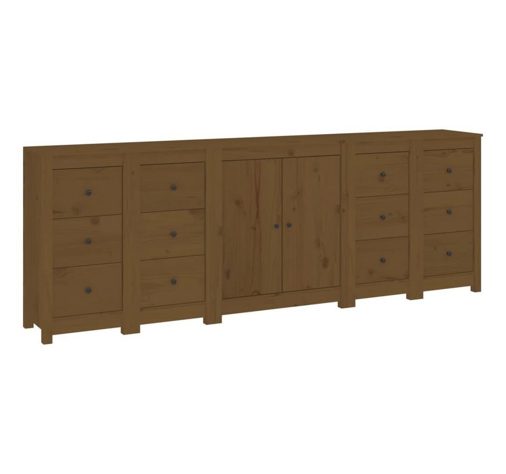 vidaXL Sideboard Sideboard Honigbraun 230x35x80 cm Massivholz Kiefer (1 St) von vidaXL