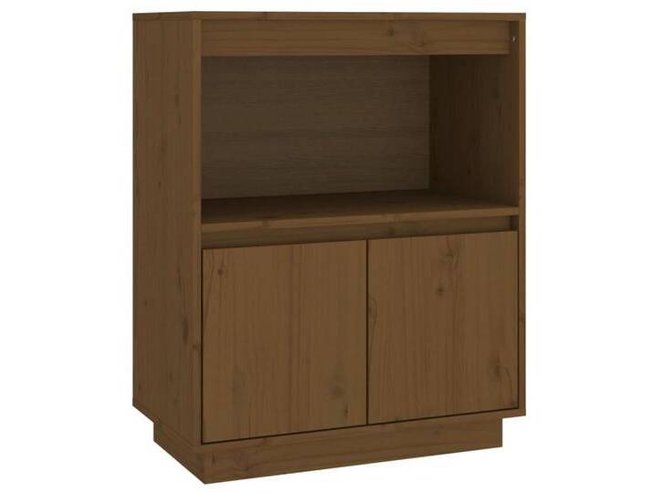 vidaXL Sideboard Sideboard Honigbraun 60x34x75 cm Massivholz Kiefer, braun von vidaXL