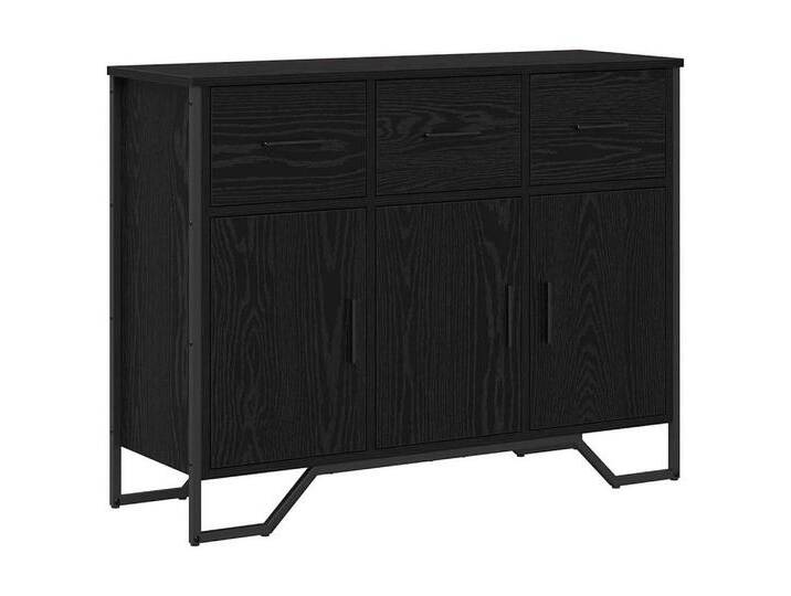 vidaXL Sideboard Sideboard Schwarze Eiche 97 x 32,5 x 74,5 cm Holzwerkstoff (1 St), schwarz, Engineered wood, Schwarze Eiche von vidaXL