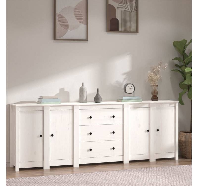 vidaXL Sideboard Sideboard Weiß 230x35x80 cm Massivholz Kiefer Wohnzimmer vidaXL Sideboard Sideboard Weiß 230x35x80 cm Massivholz Kiefer Wohnzimmer von vidaXL