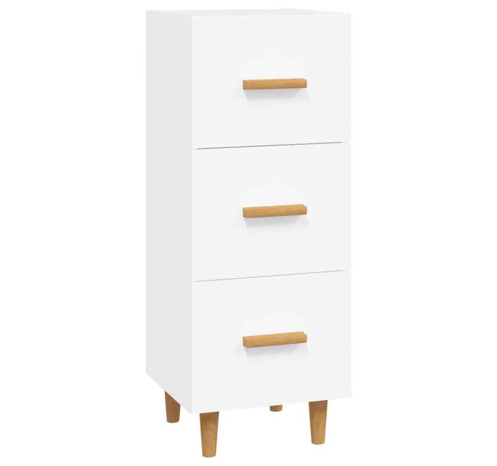 vidaXL Sideboard Sideboard Weiß 34,5x34x90 cm Holzwerkstoff (1 St) von vidaXL