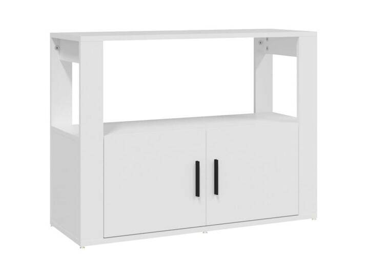 vidaXL Sideboard Sideboard Weiß 80x30x60 cm Spanplatte Kommode Wohnzimmer, weiß von vidaXL