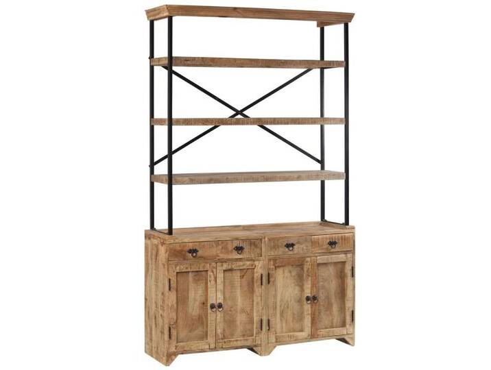 vidaXL Sideboard Sideboard mit Einlegeböden holz Massiv 120 x 35 x 200 cm (1 St), braun, Braun von vidaXL