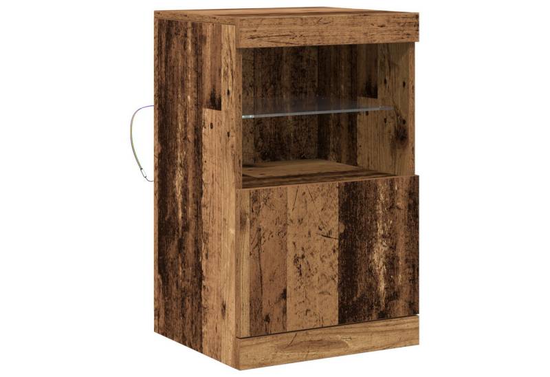 vidaXL Sideboard Sideboard mit LED-Leuchten Altholz 41x37x67 cm (1 St) von vidaXL