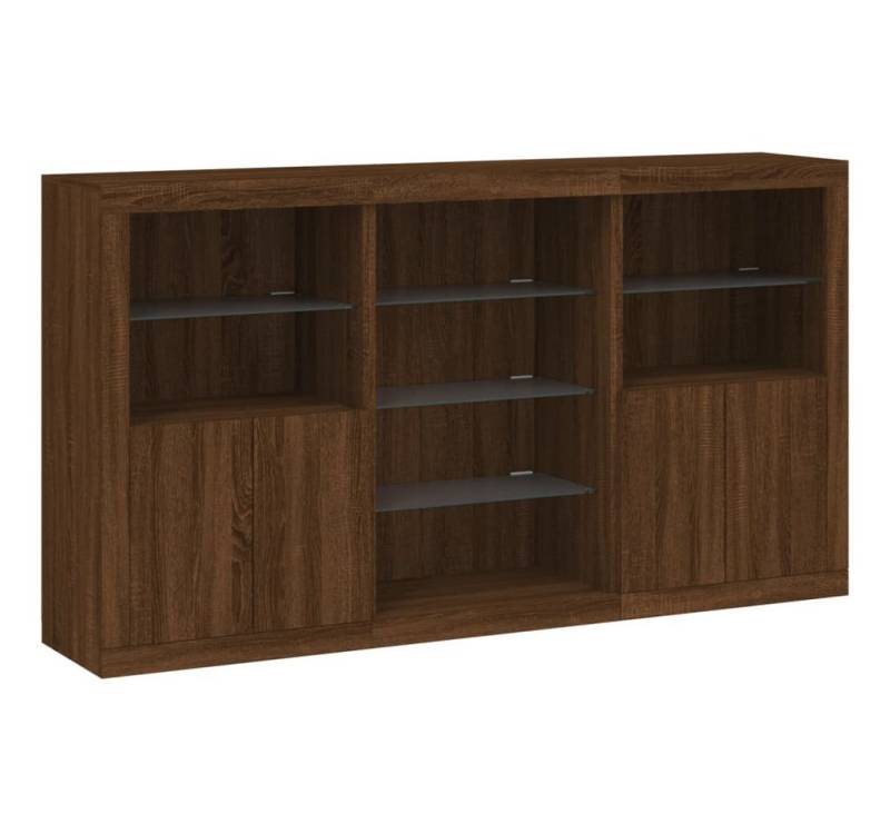 vidaXL Sideboard Sideboard mit LED-Leuchten Braun Eichen-Optik 181,5x37x100 cm (1 St) von vidaXL