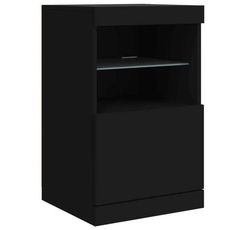 vidaXL Sideboard Sideboard mit LED-Leuchten Schwarz 41x37x67 cm (1 St) von vidaXL