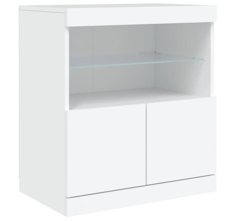vidaXL Sideboard Sideboard mit LED-Leuchten Weiß 60x37x67 cm (1 St) von vidaXL