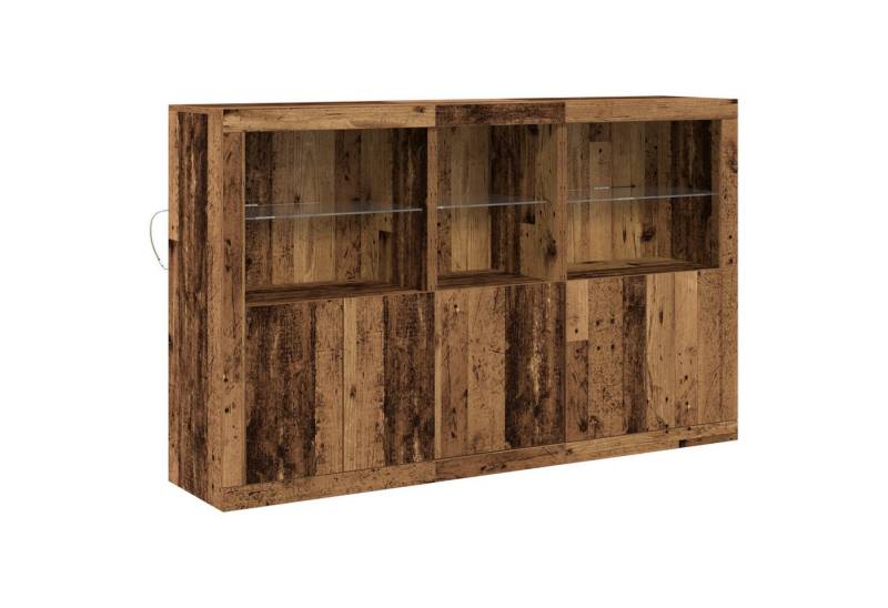 vidaXL Sideboard Sideboard mit LED-Lichtern Altes Holz 162x37x100 cm (1 St) von vidaXL