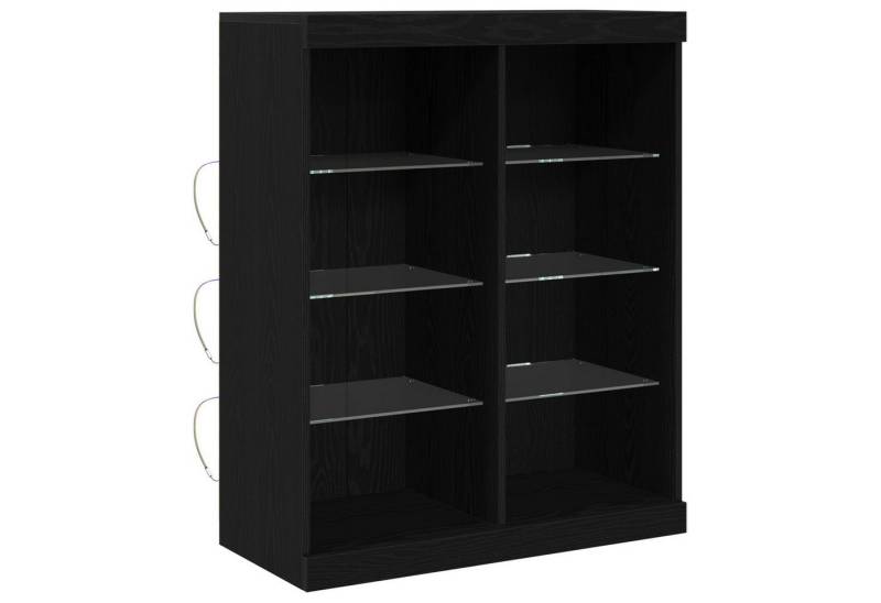 vidaXL Sideboard Sideboard mit LED-Lichtern Schwarz Eiche 41x37x100 cm (1 St) von vidaXL