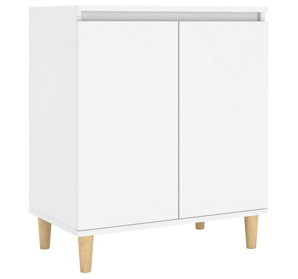 vidaXL Sideboard Sideboard mit Massivholz-Beinen Weiß 60x35x70 cm Spanplatte vidaXL Sideboard Sideboard mit Massivholz-Beinen Weiß 60x35x70 cm Spanplatte von vidaXL