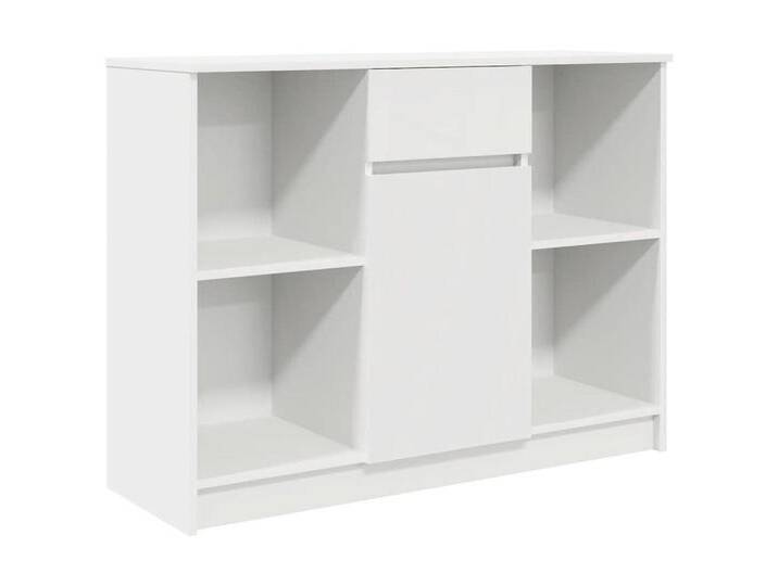 vidaXL Sideboard Sideboard mit Schublade Weiß 101x35x76 cm Holzwerkstoff (1 St), weiß von vidaXL